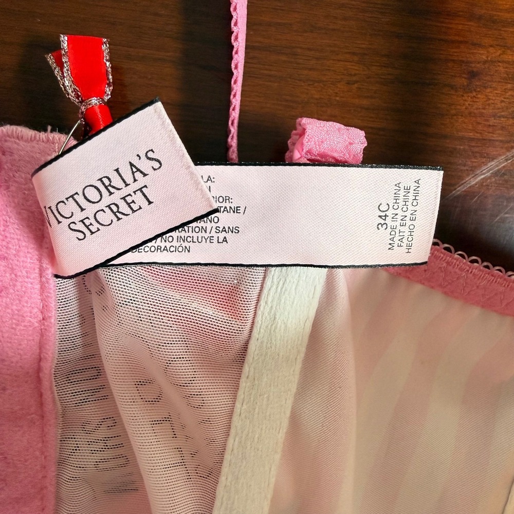 NWT Victoria's Secret 2015 Fashion Show 34C Pink Stripe Lace Corset Bustier Rare - Picture 7 of 13